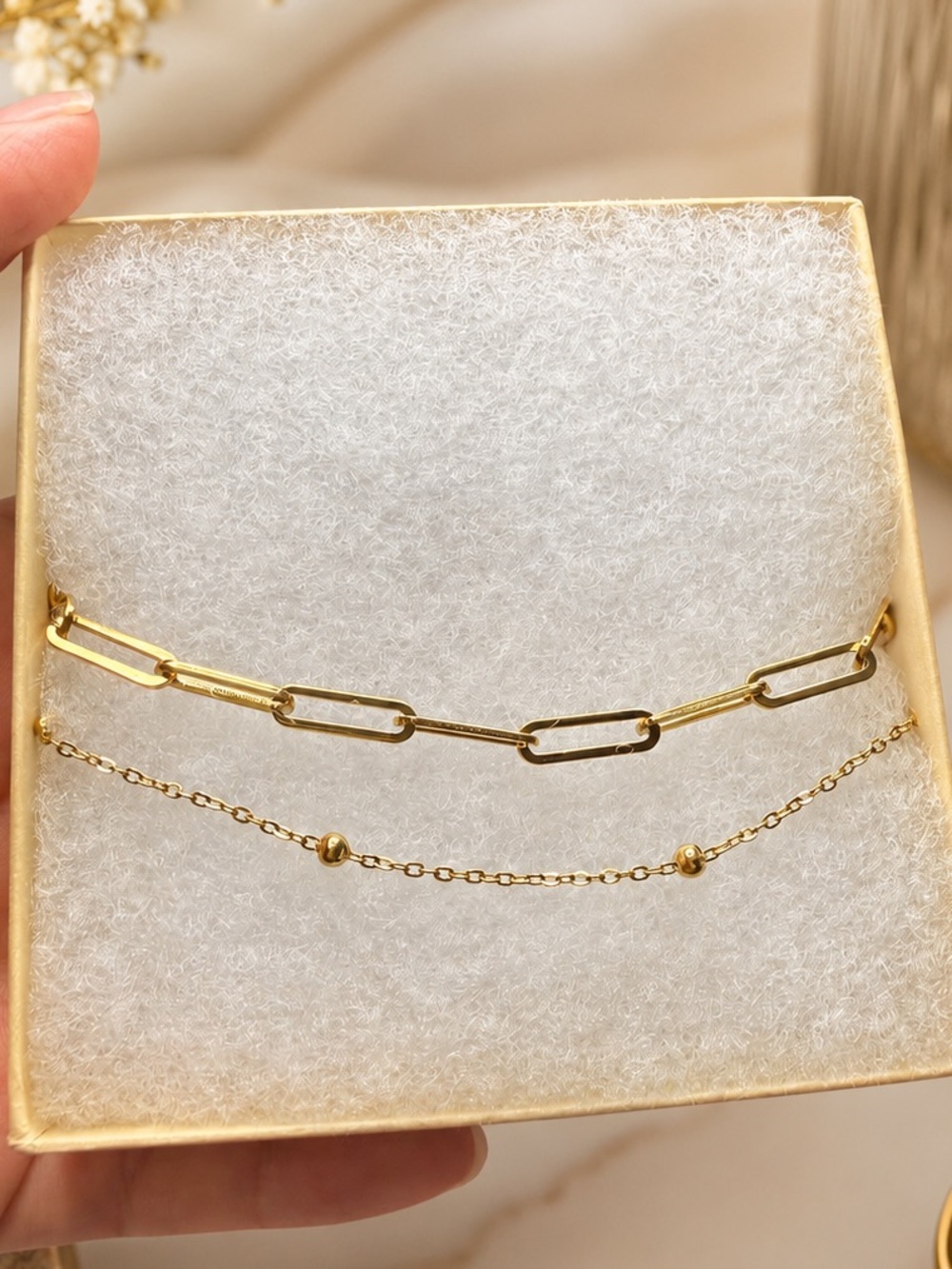 316 Stainless Steel Double Layer Bracelet – Gold Adjustable Bracelet for Women
